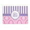 Pink & Purple Damask 4' x 6' Patio Rug (Personalized)