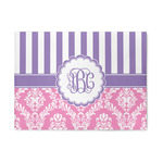 Pink & Purple Damask Area Rug (Personalized)