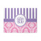 Pink & Purple Damask 5'x7' Indoor Area Rugs - Main