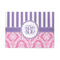 Pink & Purple Damask Area Rug (Personalized)
