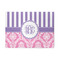 Pink & Purple Damask 5' x 7' Patio Rug (Personalized)