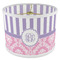 Pink & Purple Damask 8" Drum Lampshade - ANGLE Poly-Film