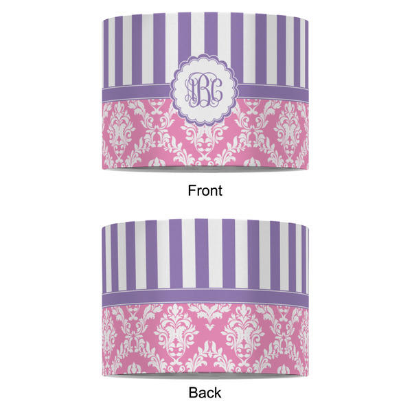 Pink & Purple Damask 8" Drum Lampshade - APPROVAL (Fabric)