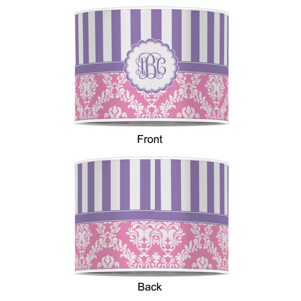 Pink & Purple Damask 8" Drum Lampshade - APPROVAL (Poly Film)