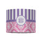 Pink & Purple Damask 8" Drum Lampshade - FRONT (Fabric)