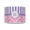 Pink & Purple Damask 8" Drum Lampshade - FRONT (Poly Film)