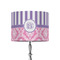 Pink & Purple Damask 8" Drum Lampshade - ON STAND (Fabric)
