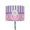 Pink & Purple Damask 8" Drum Lamp Shade - Fabric (Personalized)