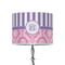 Pink & Purple Damask 8" Drum Lamp Shade - Poly-film (Personalized)