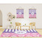 Pink & Purple Damask 8'x10' Indoor Area Rugs - IN CONTEXT