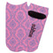 Pink & Purple Damask Adult Ankle Socks - Single Pair - Front and Back