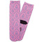 Pink & Purple Damask Adult Crew Socks - Single Pair - Front and Back