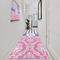 Pink & Purple Damask Area Rug Sizes - In Context (vertical)