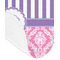 Pink & Purple Damask Baby Bib - AFT detail