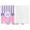 Pink & Purple Damask Baby Blanket (Single Side - Printed Front, White Back)