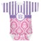 Pink & Purple Damask Baby Bodysuit 3-6 (Personalized)
