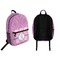 Pink & Purple Damask Backpack front and back - Apvl