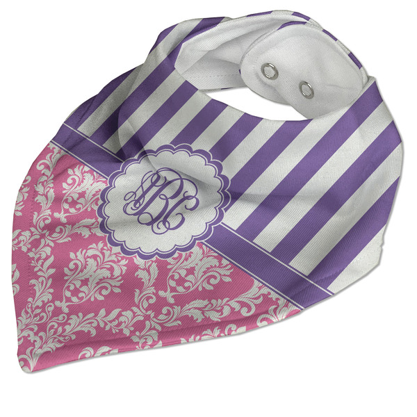 Pink & Purple Damask Bandana Closed