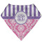 Pink & Purple Damask Bandana Bib (Personalized)