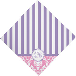Pink & Purple Damask Dog Bandana Scarf w/ Monogram