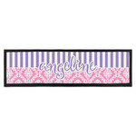 Pink & Purple Damask Bar Mat (Personalized)