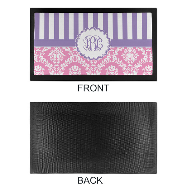 Pink & Purple Damask Bar Mat - Small - APPROVAL