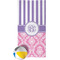 Pink & Purple Damask Beach Towel (Personalized)