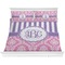 Pink & Purple Damask Comforter Set - King (Personalized)