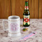 Pink & Purple Damask Beer Stein - In Context