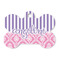 Pink & Purple Damask Bone Shaped Dog ID Tag (Personalized)