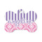Pink & Purple Damask Bone Shaped Dog ID Tag - Small (Personalized)
