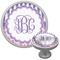 Pink & Purple Damask Cabinet Knob (Silver) (Personalized)