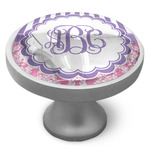Pink & Purple Damask Cabinet Knob (Personalized)