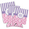 Pink & Purple Damask Can Coolers - PARENT/MAIN