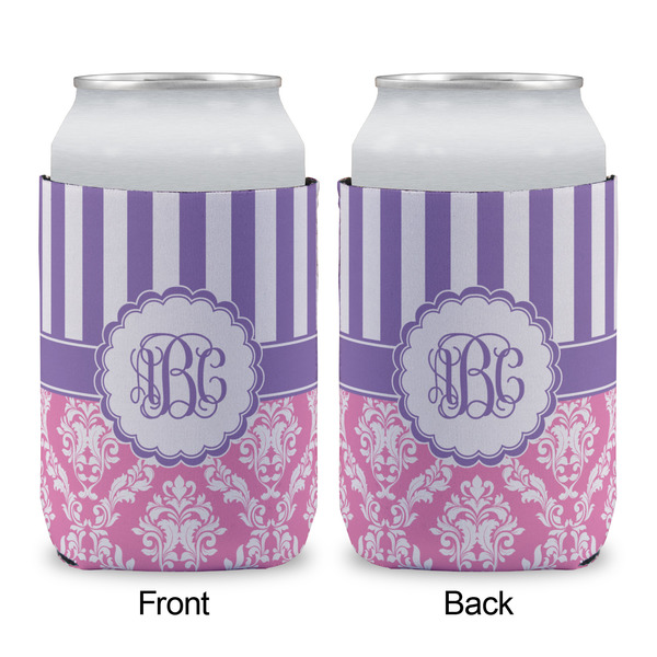 Pink & Purple Damask Can Sleeve - APPROVAL (single)