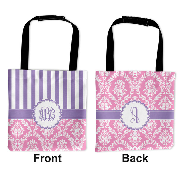 Pink & Purple Damask Car Bag - Apvl