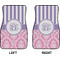 Pink & Purple Damask Car Mat Front - Approval