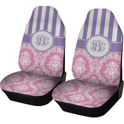 Pink & Purple Damask Car Seat Covers (Set of Two) (Personalized)