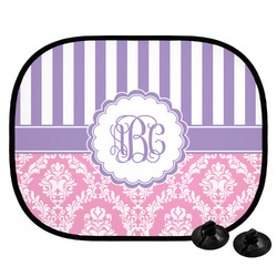 Pink & Purple Damask Car Side Window Sun Shade (Personalized)