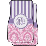 Pink & Purple Damask Car Floor Mats (Personalized)