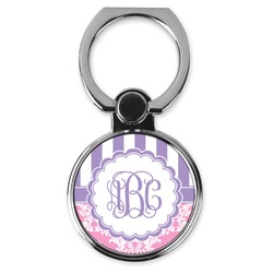 Pink & Purple Damask Cell Phone Ring Stand & Holder (Personalized)