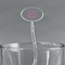 Pink & Purple Damask Clear Plastic 7" Stir Stick - Oval - Main