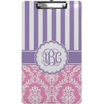 Pink & Purple Damask Clipboard (Legal Size) (Personalized)