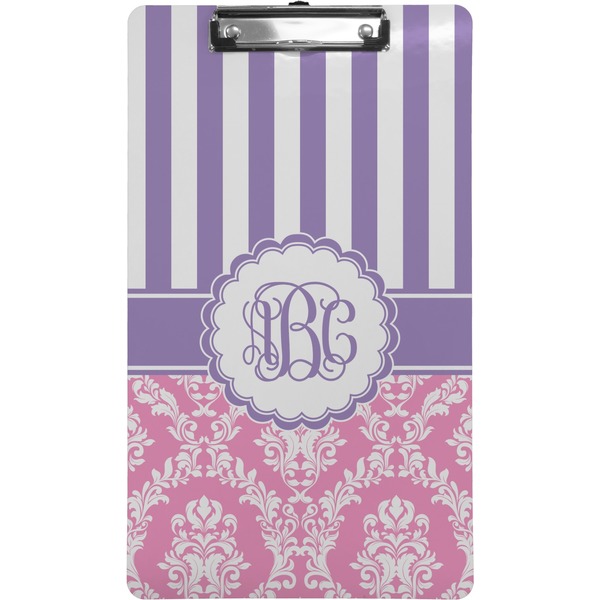Pink & Purple Damask Clipboard (Legal)