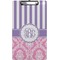 Pink & Purple Damask Clipboard (Legal Size) (Personalized)