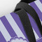 Pink & Purple Damask Closeup of Tote w/Black Handles