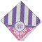 Pink & Purple Damask Cloth Napkins - Personalized Dinner (Folded Four Corners)