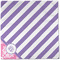 Pink & Purple Damask Cloth Napkins - Personalized Dinner (Full Open)