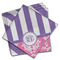 Pink & Purple Damask Cloth Napkins - Personalized Dinner (PARENT MAIN Set of 4)