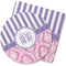 Pink & Purple Damask Rubber Backed Coaster (Personalized)